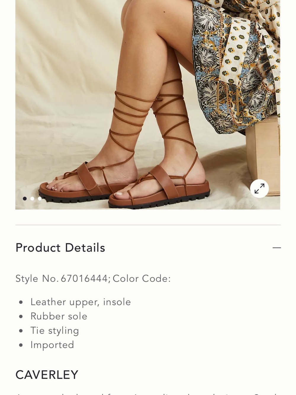 Caverley Madrid brown leather gladiator sandals from Anthropologie